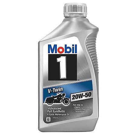 Mobil1 V-Twin Motorcycle 20W-50 Full Synthetic Motor Oil