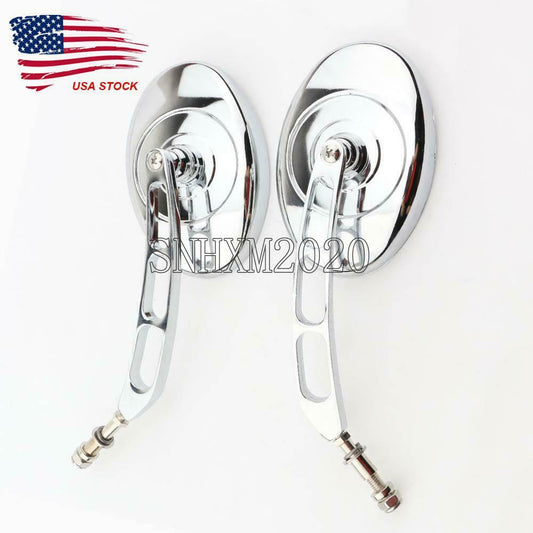 Motorcycle Chrome Rear View Mirrors For Harley Electra Street Glide Road King