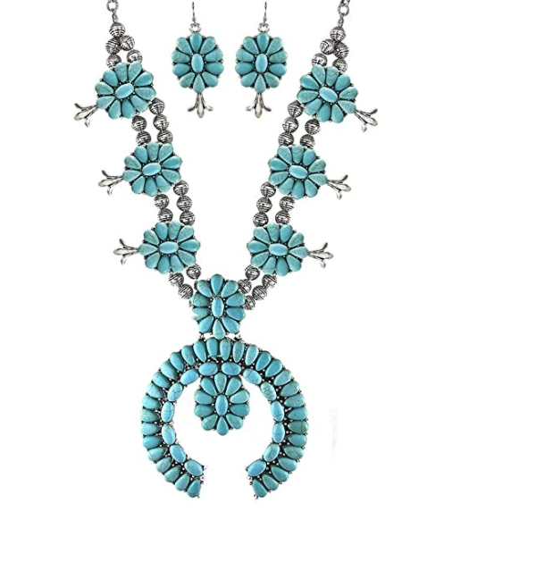 Turquoise Necklace and Earrings