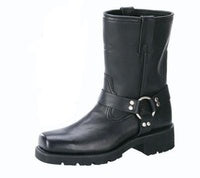 MENS 7" HARNESS MOTORCYCLE BOOTS WITH ZIPPER