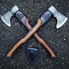 CUSTOM HANDMADE CARBON STEEL HATCHET TOMAHAWK HUNTING AXE