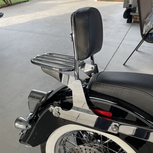 Passenger Backrest Sissy bar w/Rack Softail