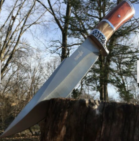 12" Wood Hunting Survival Skinning Fixed Blade Knife Full Tang Army Bowie