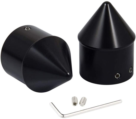 PBYMT Black Front Axle Nut Covers Caps