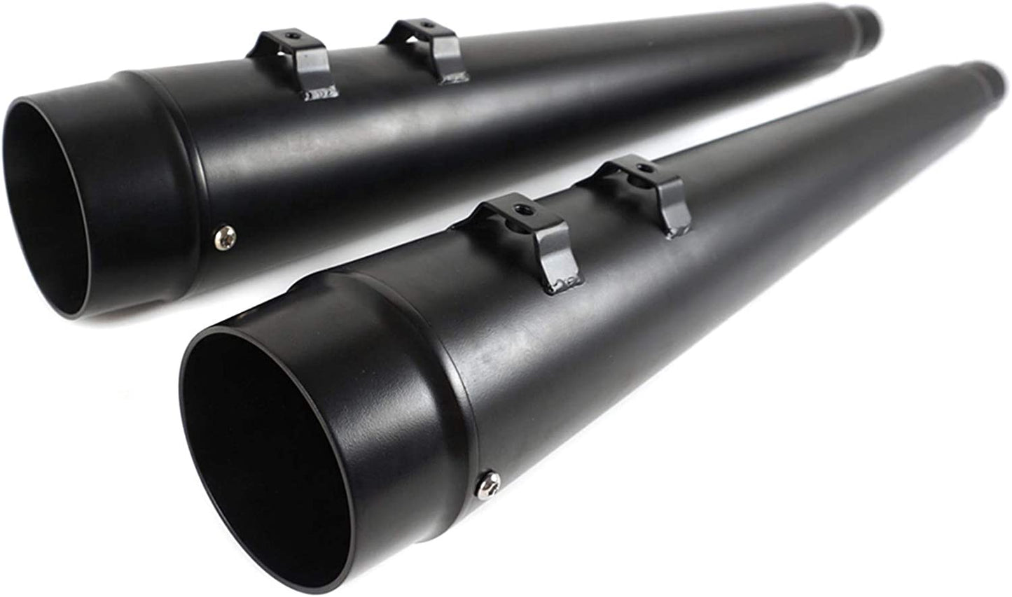 SHARKROAD Black 4.4" Megaphone Slip Ons Exhaust