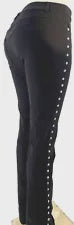 Women's Millenium Bengali Black Pant with Big Stud/XL