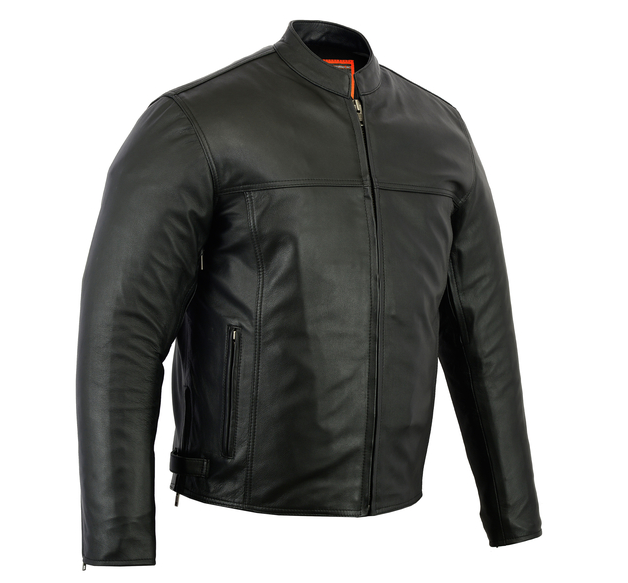 DS718 MENS LEATHER SCOOTER JACKET