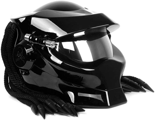 Predator Motorcycle Helmet,Revealable Lens Motorcycle Full Face Helmet,DOT